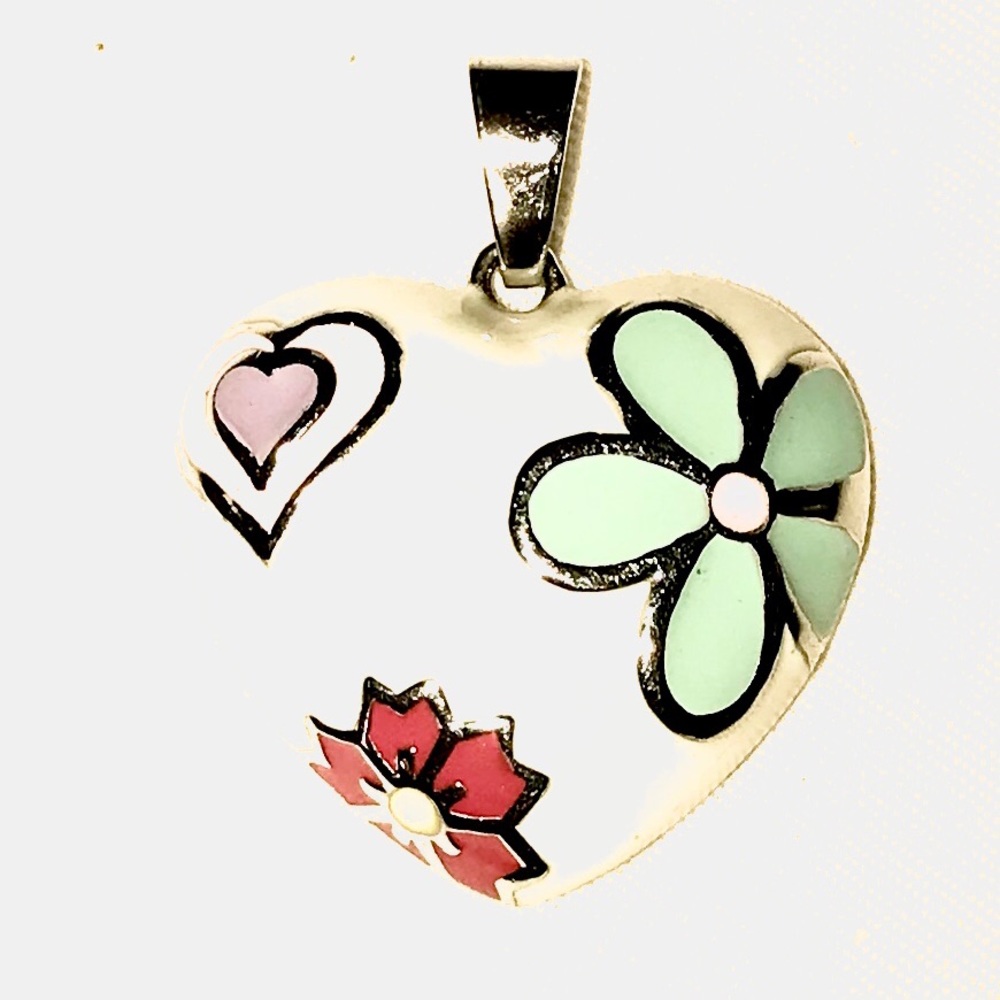 Edforce Stainless Steel Ceramic Pendant. 42 grams